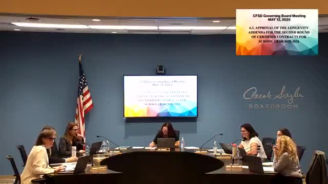 CFSD board takes first reading to require 12 collaborative inquiry team meetings for performance awards