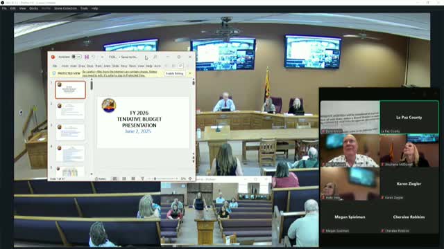 La Paz County adopts $22.7 million tentative budget with 3.5% COLA; no property tax increase