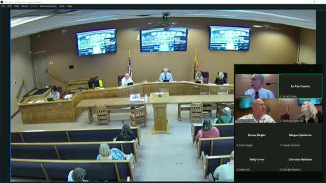 Supervisor reports Governor Hobbs visited Salome and Winden to review groundwater/well issues; Vicksburg Road raised