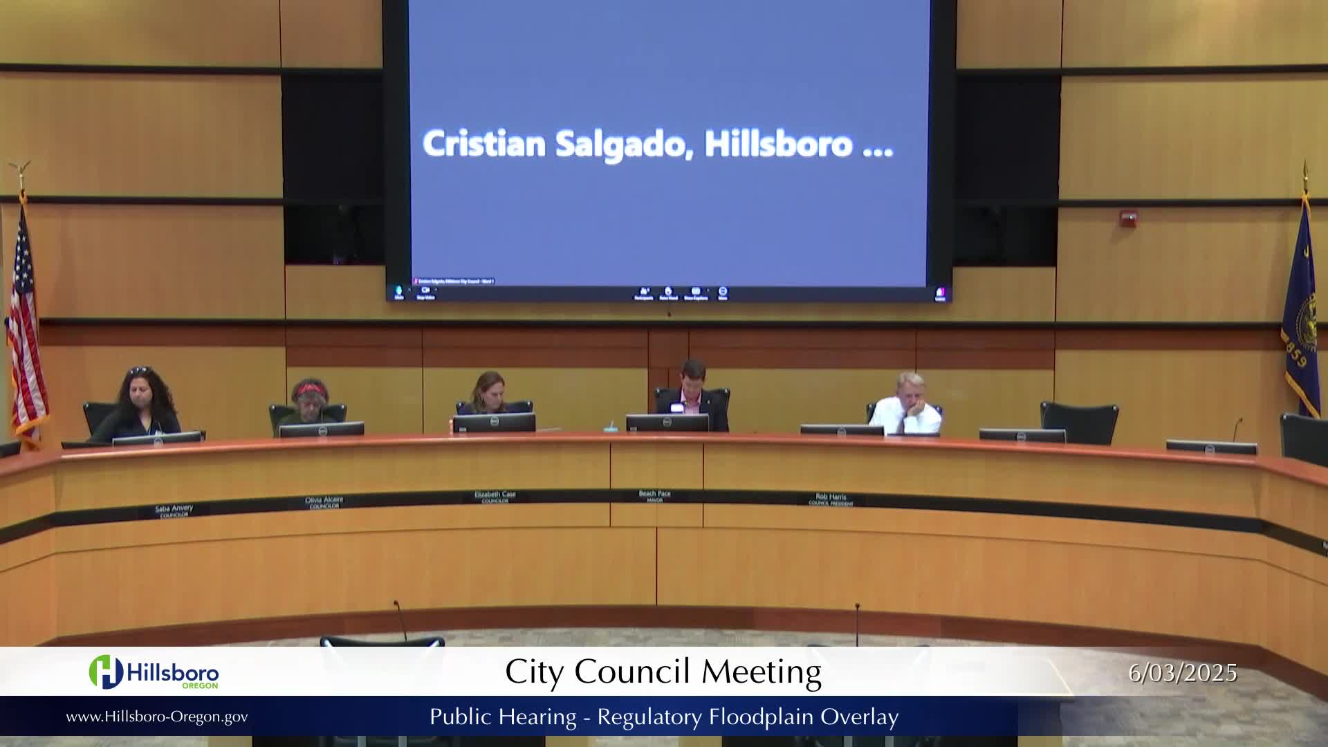 Hillsboro council approves first reading to update regulatory floodplain overlay with 2020 state model language