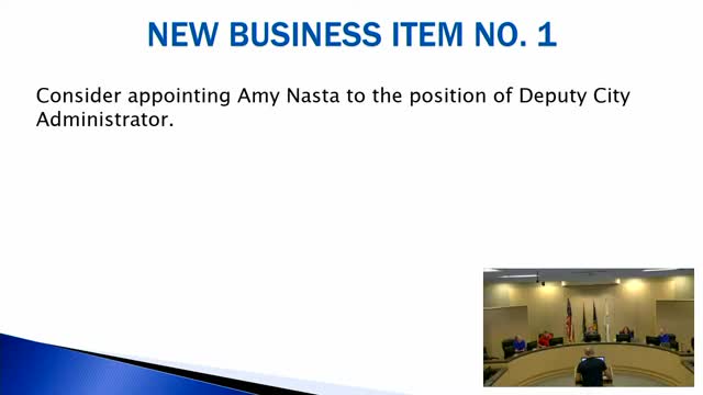 Council approves appointment of Amy Nastas as Deputy City Administrator