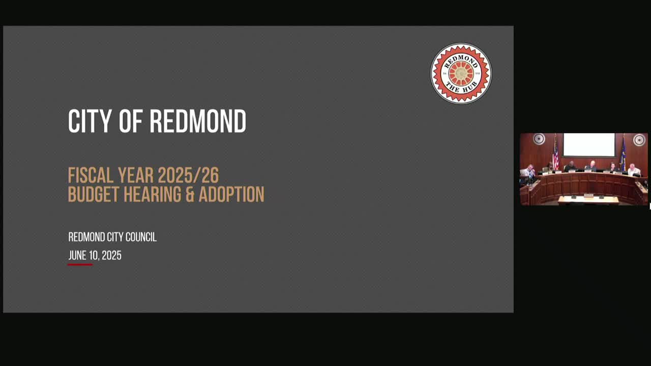 Redmond council adopts $297.7 million FY 2025–26 budget with major capital projects driving growth