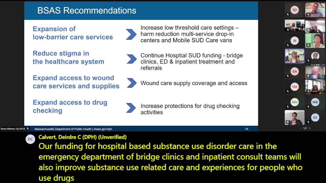 Massachusetts Commission discusses drug checking protections and harm reduction services expansion