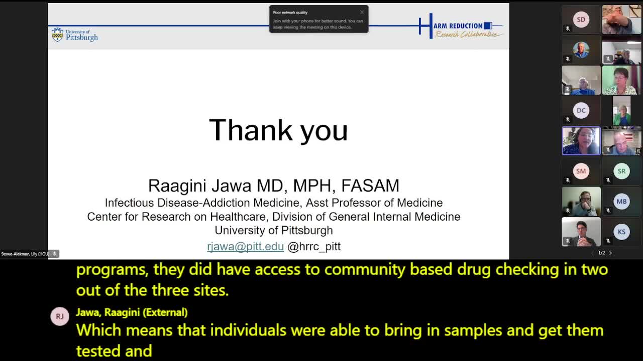 Dr. Green discusses xylazine and fentanyl test strips during Senate committee hearing