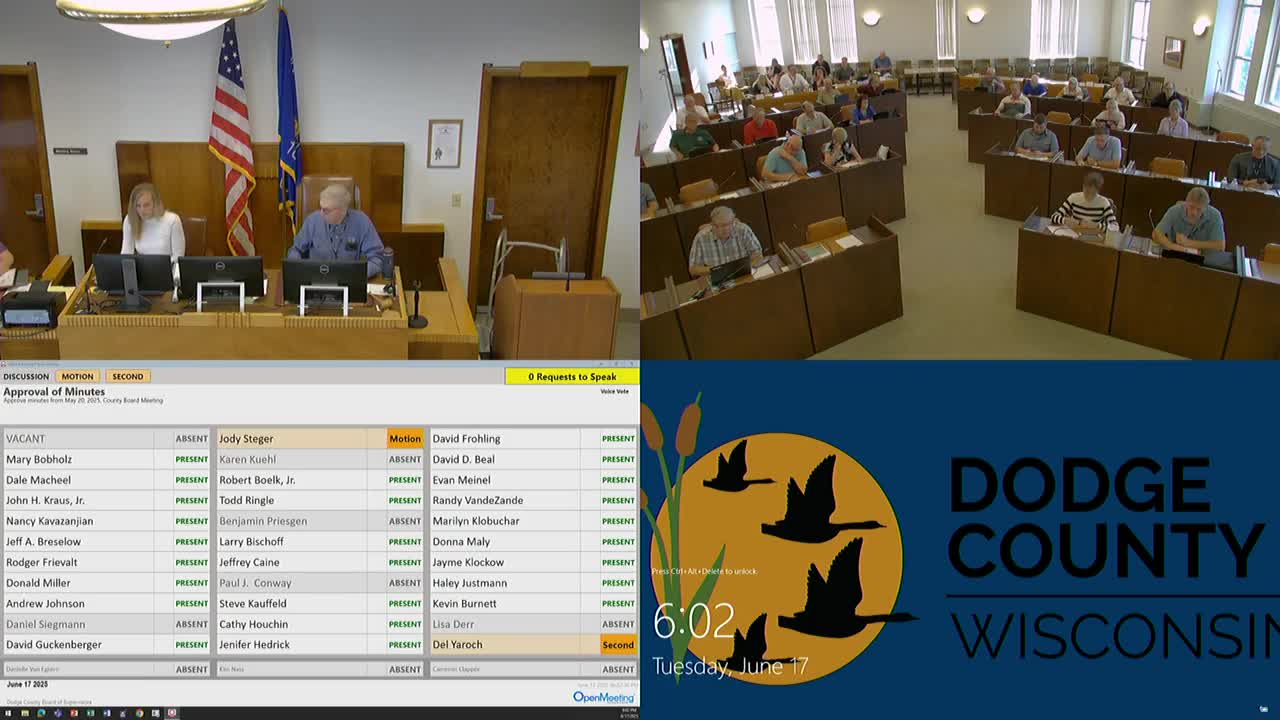 Dodge County Supervisor Benter resigns effective immediately