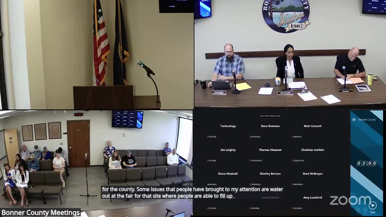 County Board addresses water service disruption and fair budget questions