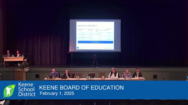 Keene Board of Education approves Articles 2 and 3 for March ballot