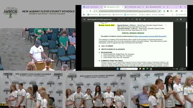 Floyd Central track athletes recognized for excellence and community pride