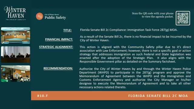 Winter Haven residents oppose police partnership with ICE at city commission meeting
