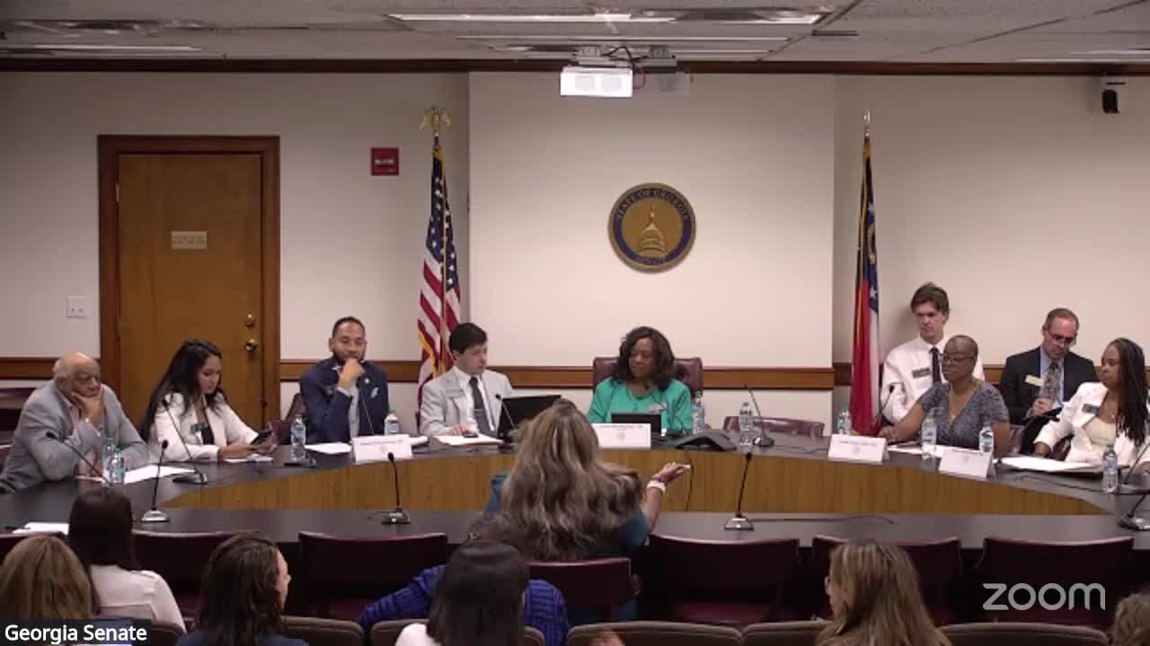 Senator Nikki Merritt leads discussion on Georgia Legislative Black Caucus initiatives