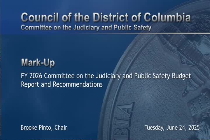 Judiciary and Public Safety Committee recesses markup until June 26