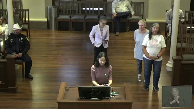 Myra Levy discusses adult literacy impact at Bexar County meeting