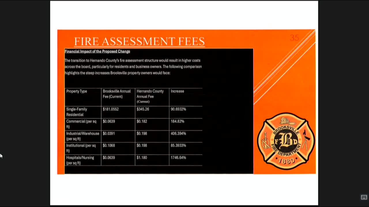 Brooksville Fire Department warns of financial strain from county fire fee increase