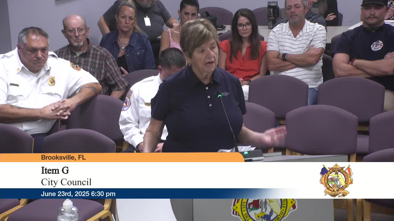 Brooksville Council Addresses Emergency Services Fees and Fire Department Funding Concerns