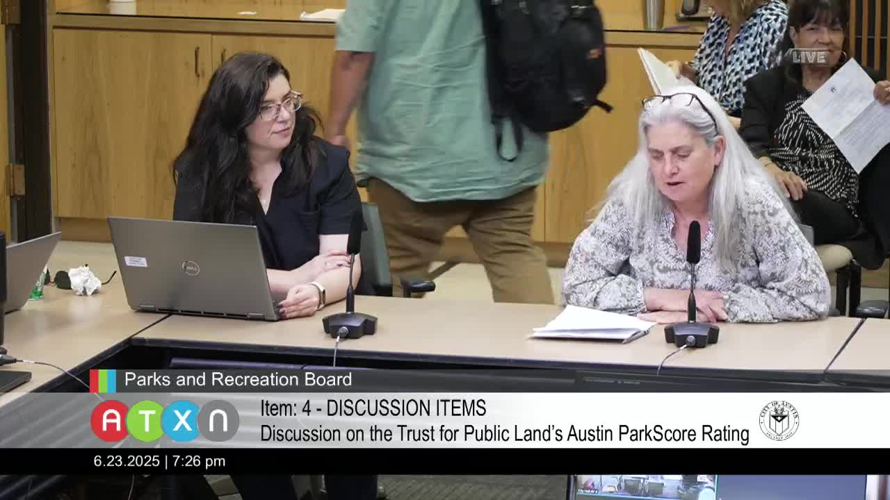 Residents Demand Equity Improvements in Austin Park System Amidst Low TPL Rankings