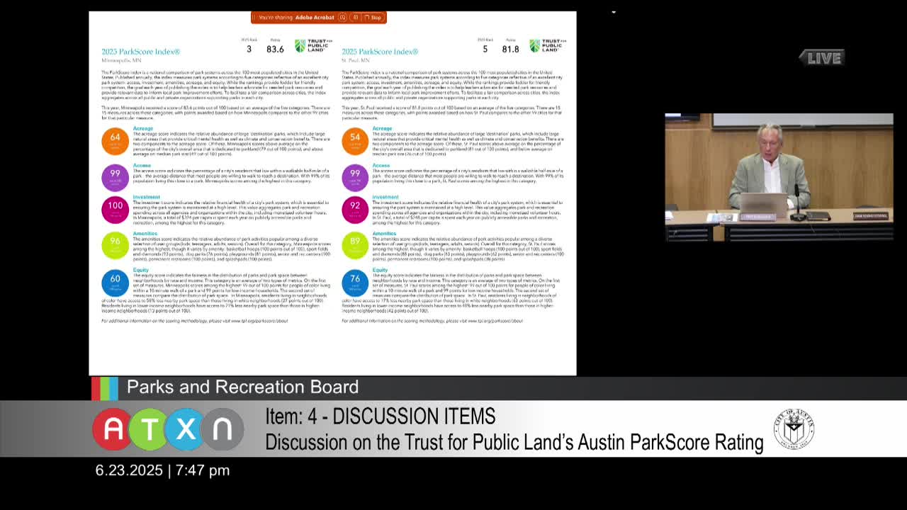 Austin Parks Board Addresses Funding and Equity Issues for Local Parks