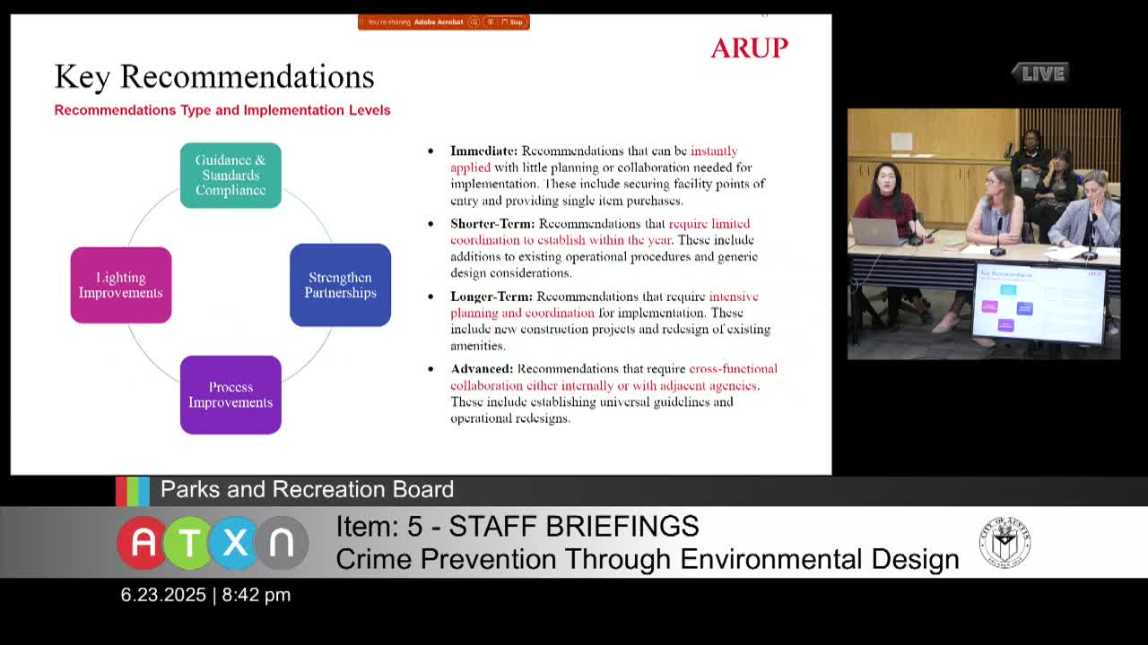 Parks and Recreation Department unveils comprehensive safety and security improvement recommendations