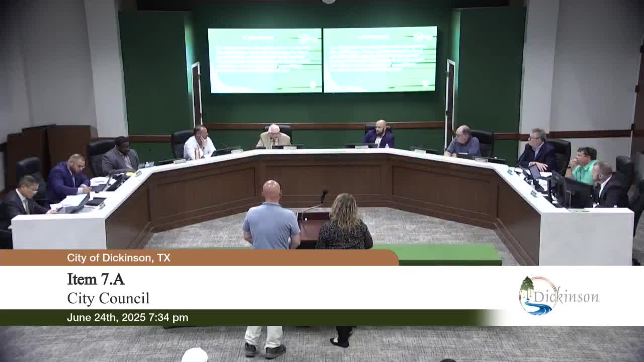 Dickinson City Council approves budget amendments and interlocal agreements for street improvements