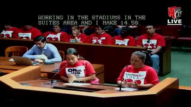 Airport Workers Demand Living Wage and Union Support at City Council Meeting