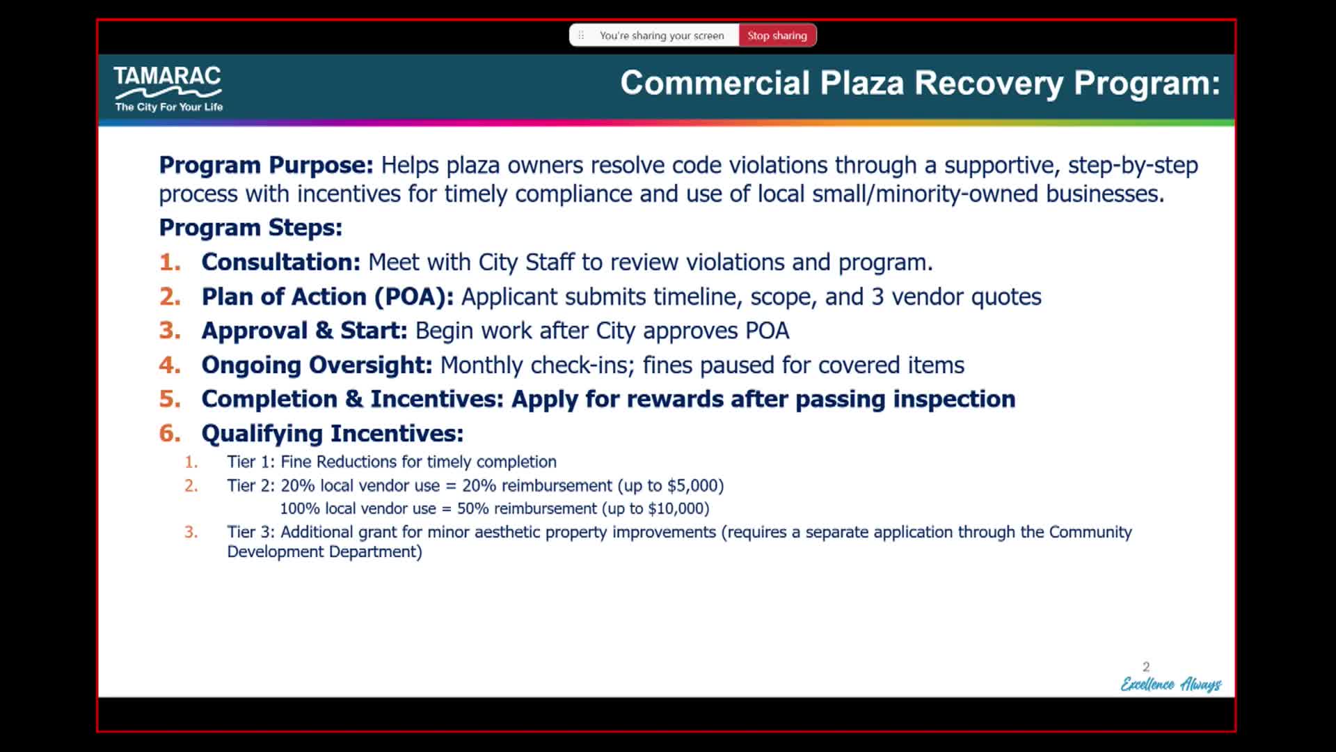 Tamarac launches Commercial Plaza Recovery and Facade Grant programs for local businesses