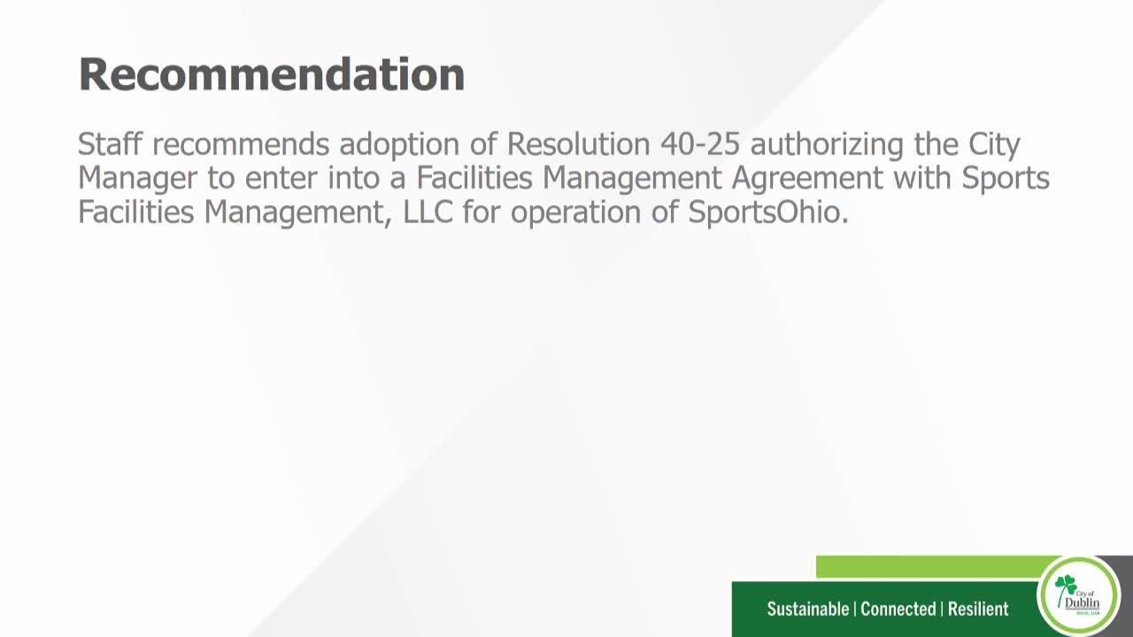Dublin City Council approves new Sports Ohio management agreement and green roof initiative