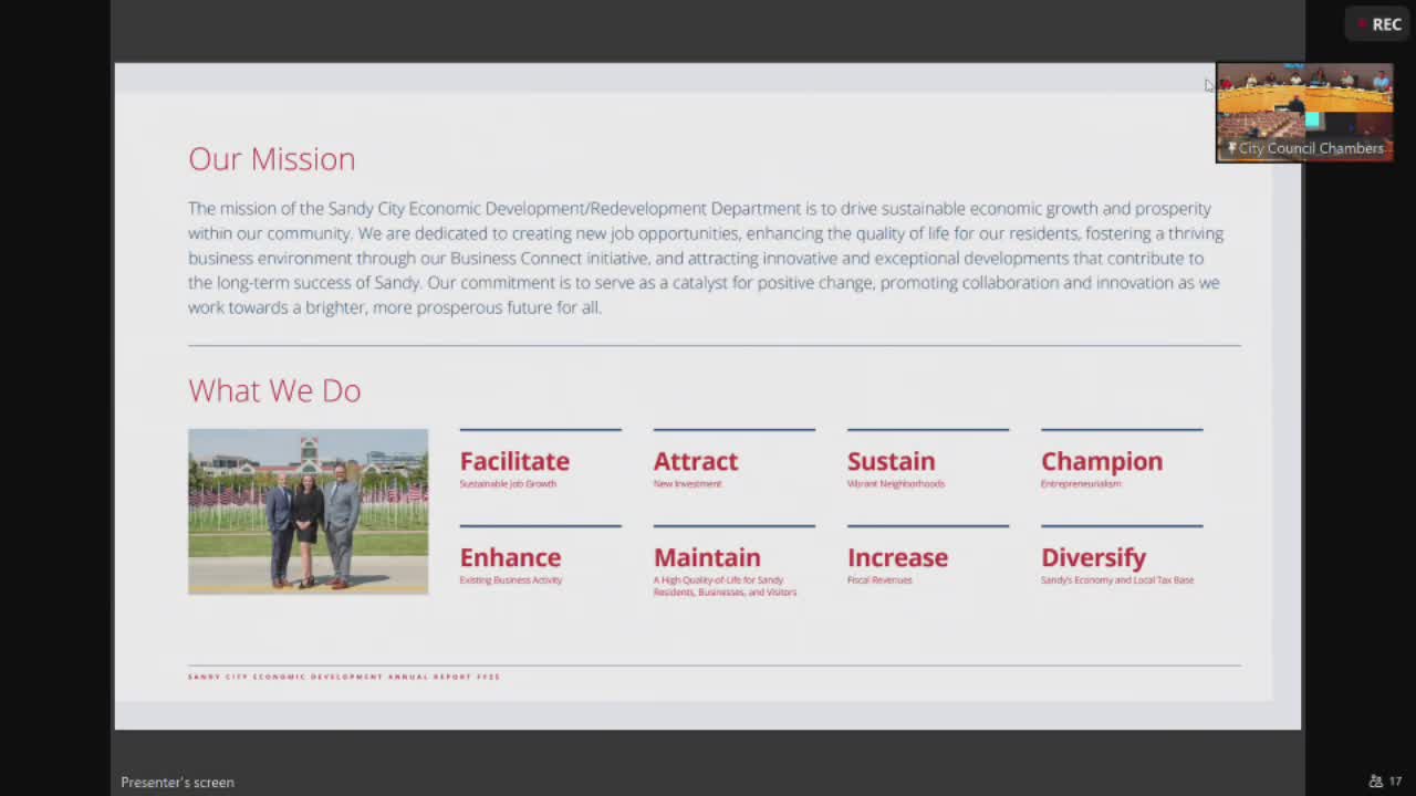 Sandy City Council reviews economic development report highlighting 793 new businesses