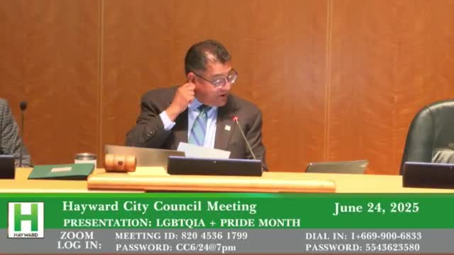 Hayward City Council proclaims June 2025 LGBTQIA plus Bridal Month