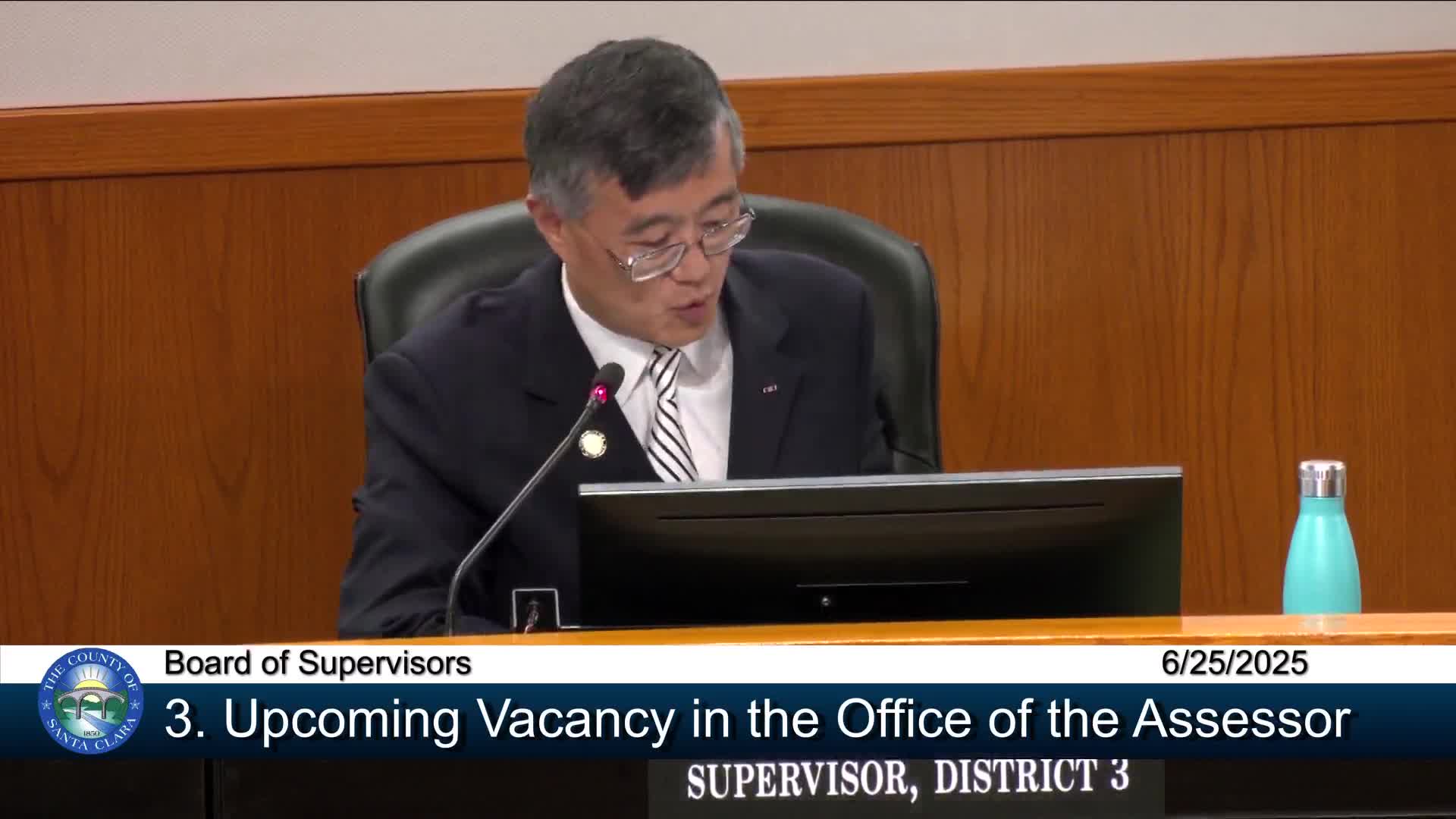 Santa Clara County Board prepares for special election and interim assessor appointment