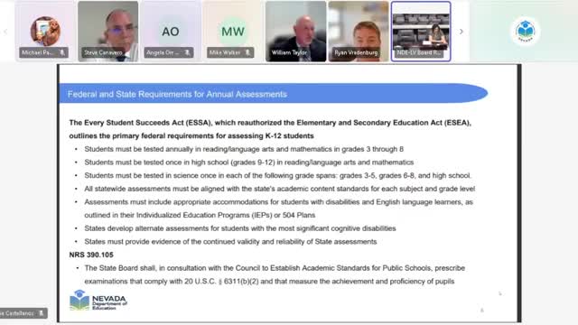 Nevada outlines rigorous assessment standards for Every Student Succeeds Act compliance