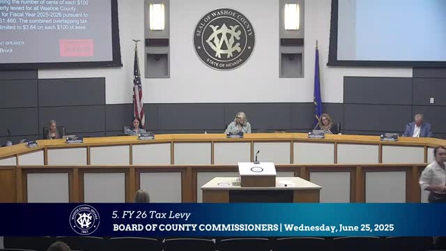 Washoe County justifies tax rates amid abatement concerns at commission meeting