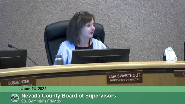 Nevada County Board approves animal welfare contract with Sammy's Friends
