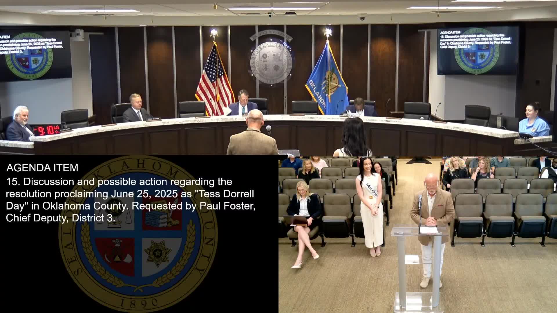 Oklahoma County proclaims June 25 2025 as Tessa Durrell Day
