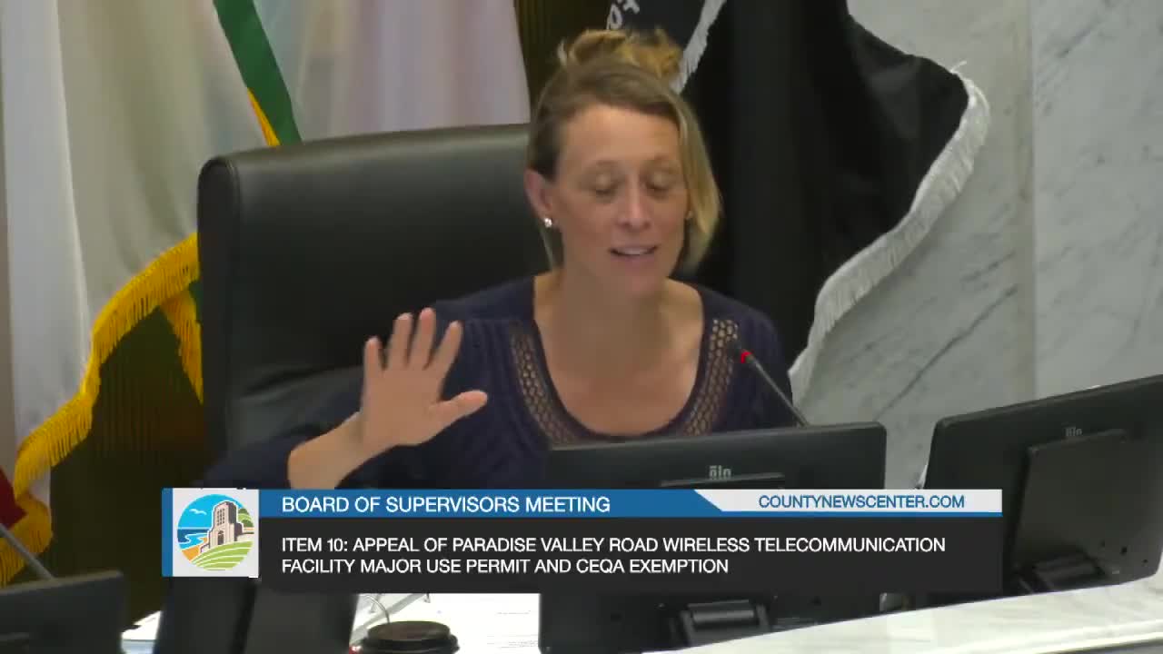 Vice Chair Lawson Remer addresses zoning setbacks for small cell towers in San Diego County