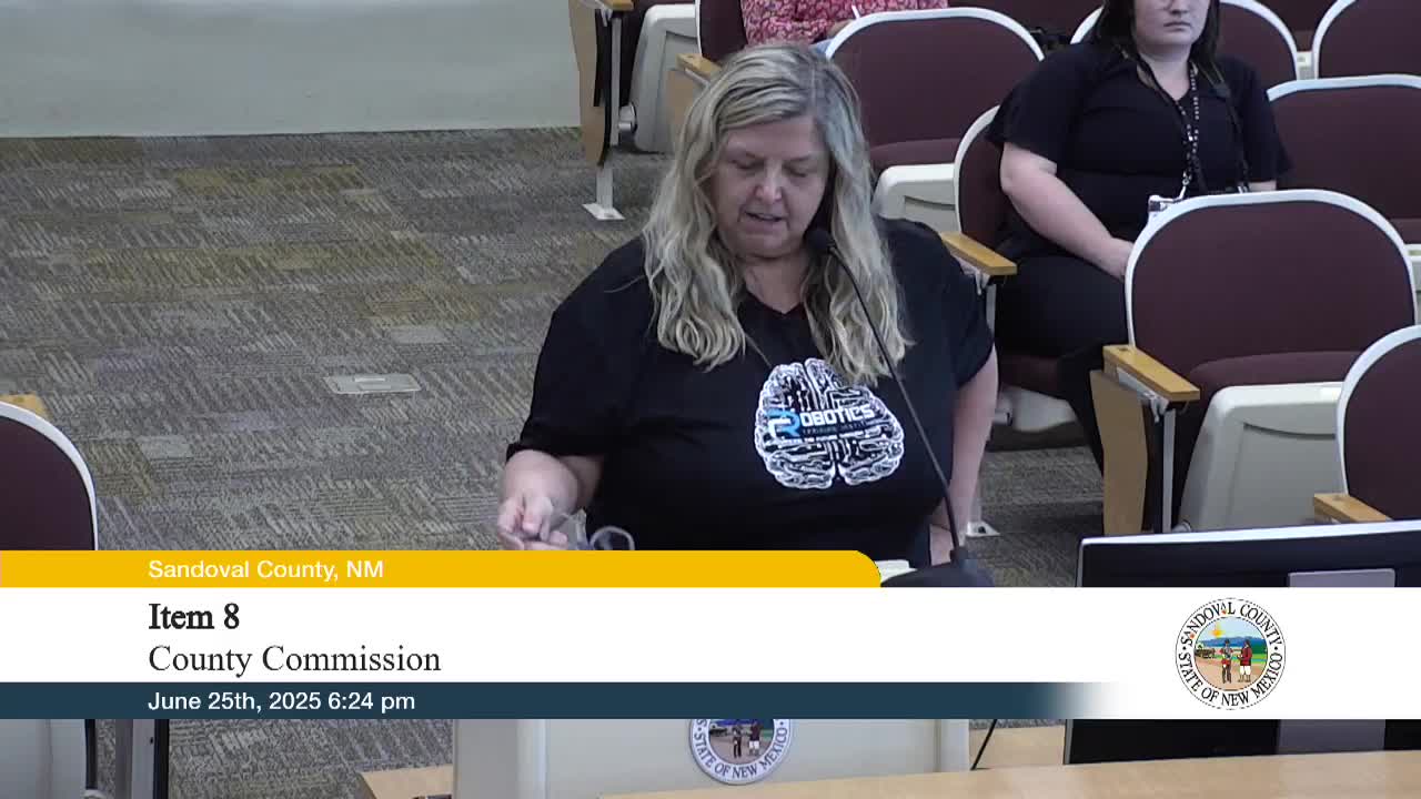 Nonprofit leader urges Sandoval County to finalize $150K capital outlay for STEM education
