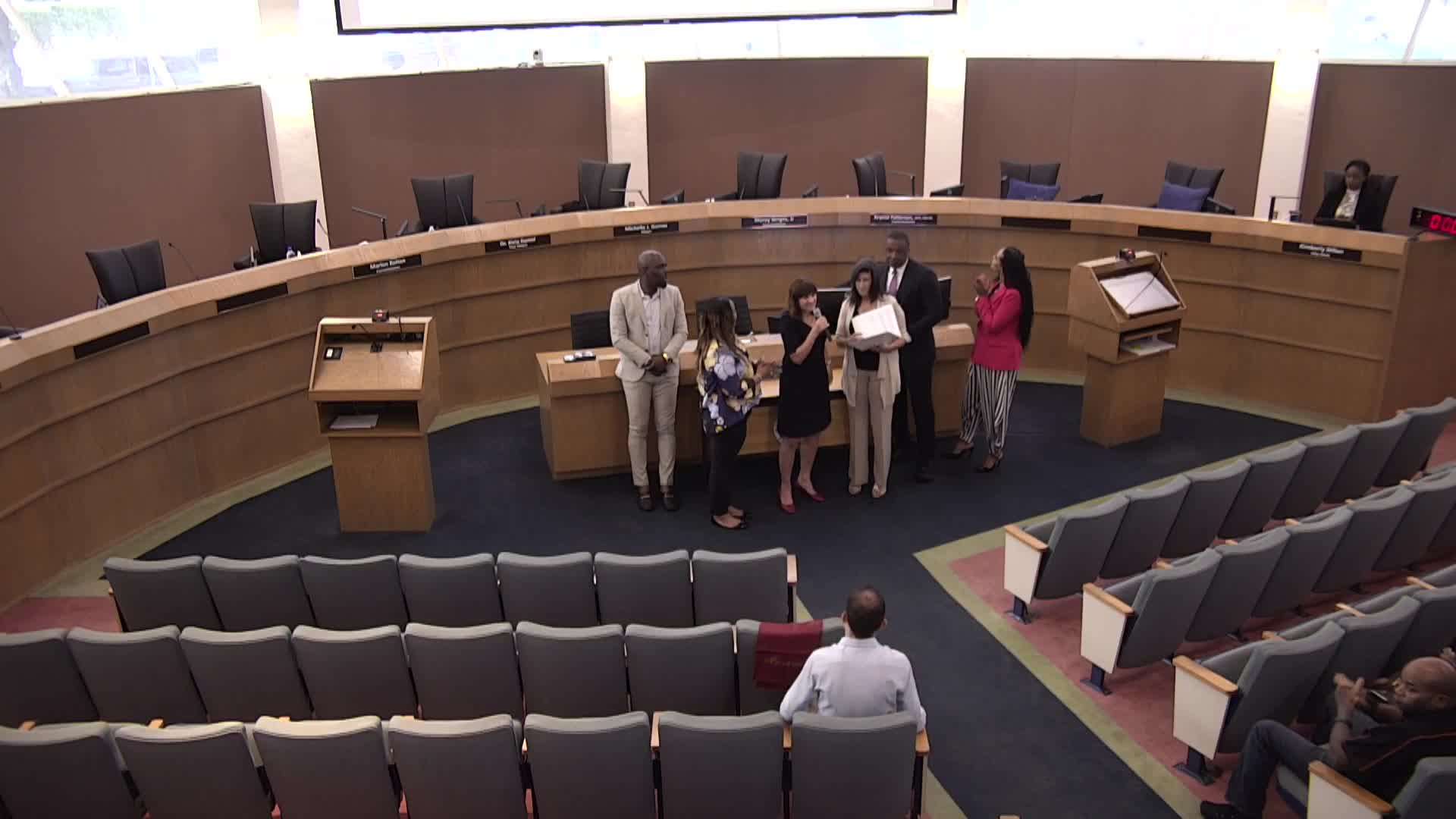 Commissioner Bolton honors Tamarac firefighters for lifesaving response to medical emergency