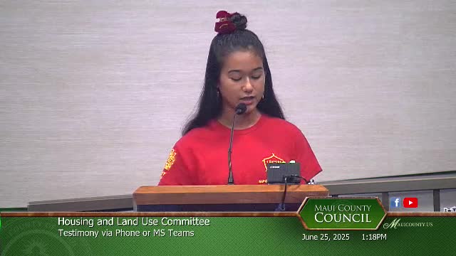 Community advocates urge legislators to pass bill 9 for affordable housing in Lahaina