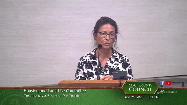 Tracy Beaudry opposes Maui Bill 9 citing affordable housing concerns