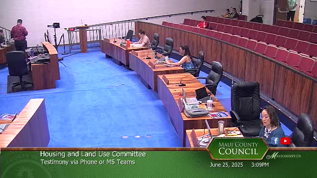 Koa Palms owner challenges zoning changes during community testimony in Maui