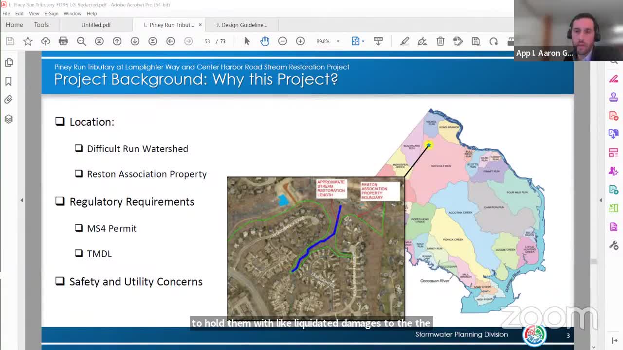 Reston outlines invasive plant management during stream restoration project