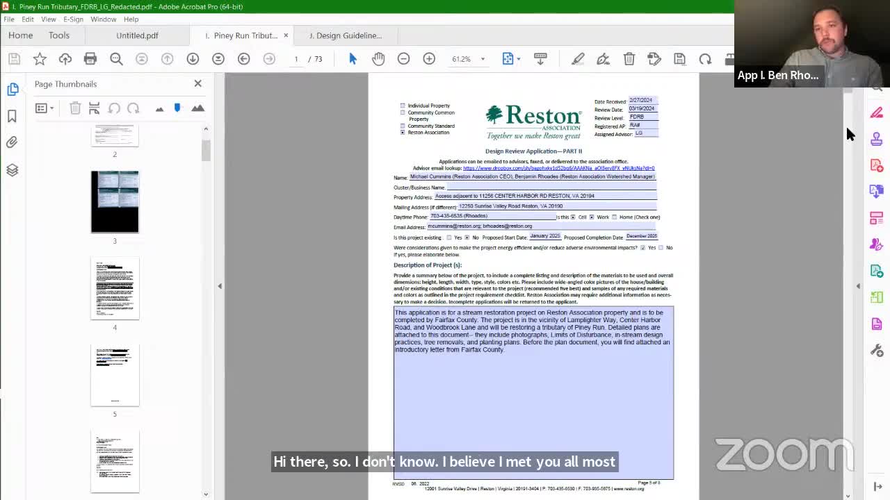 Fairfax County initiates Piney Run stream restoration project in Reston