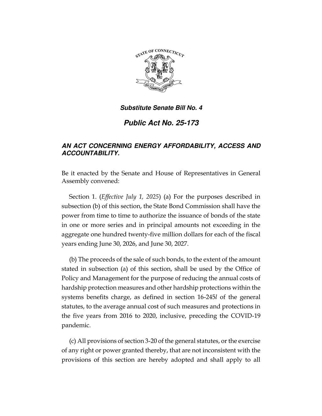 Connecticut Public Utilities Regulatory Authority mandates renewable energy access for low-income customers