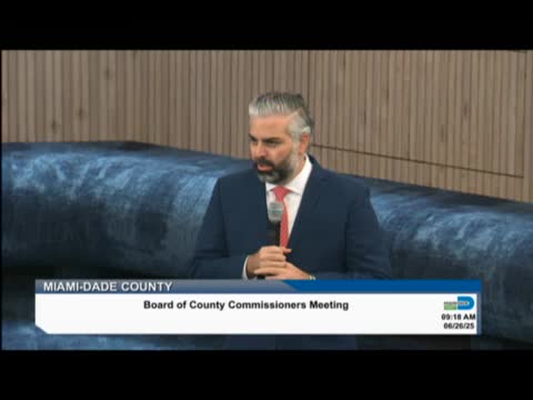 Miami Dade honors legacy of Commissioner Manolo Reyes at memorial presentation