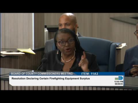 Miami Dade County votes on discriminatory use of donated firefighting equipment