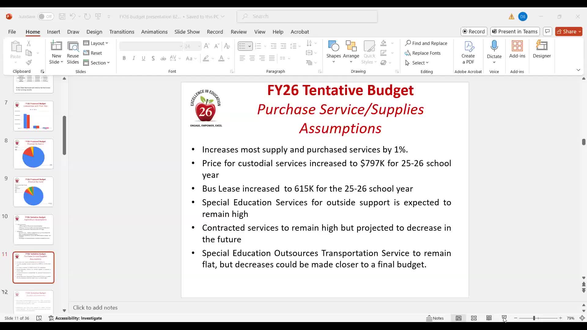 Cary 26 presents FY26 tentative budget; district projects $26 million ending fund balance, flags transportation and federal revenue pressures