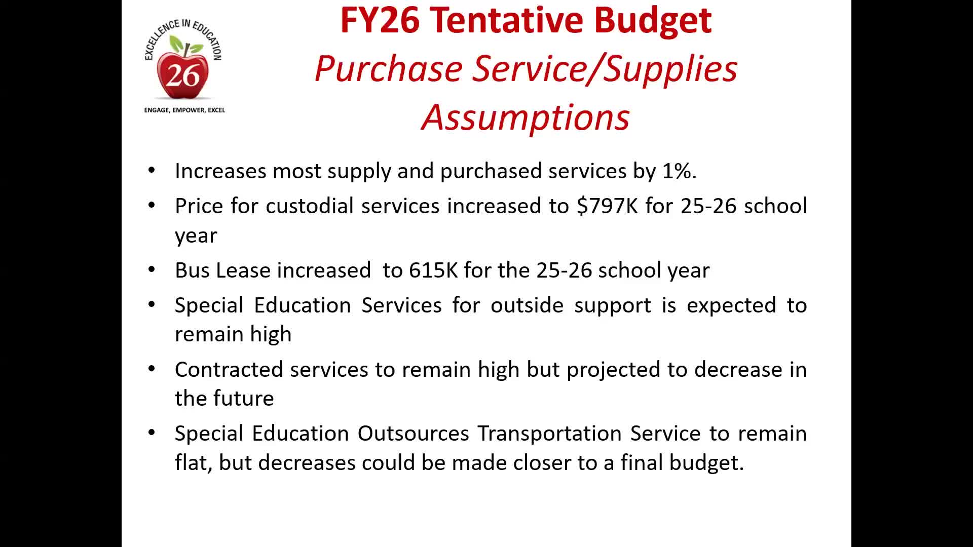 Cary District 26 board approves FY25 amended budget to reinvest maturing funds, move $1M from O&M to capital