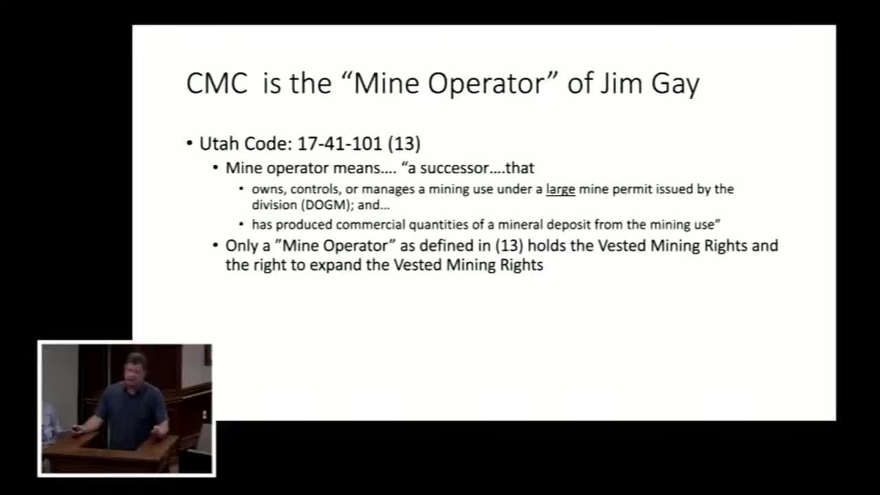Owner of CMC presents evidence for Jim Gay mine expansion; commission continues hearing to July 9