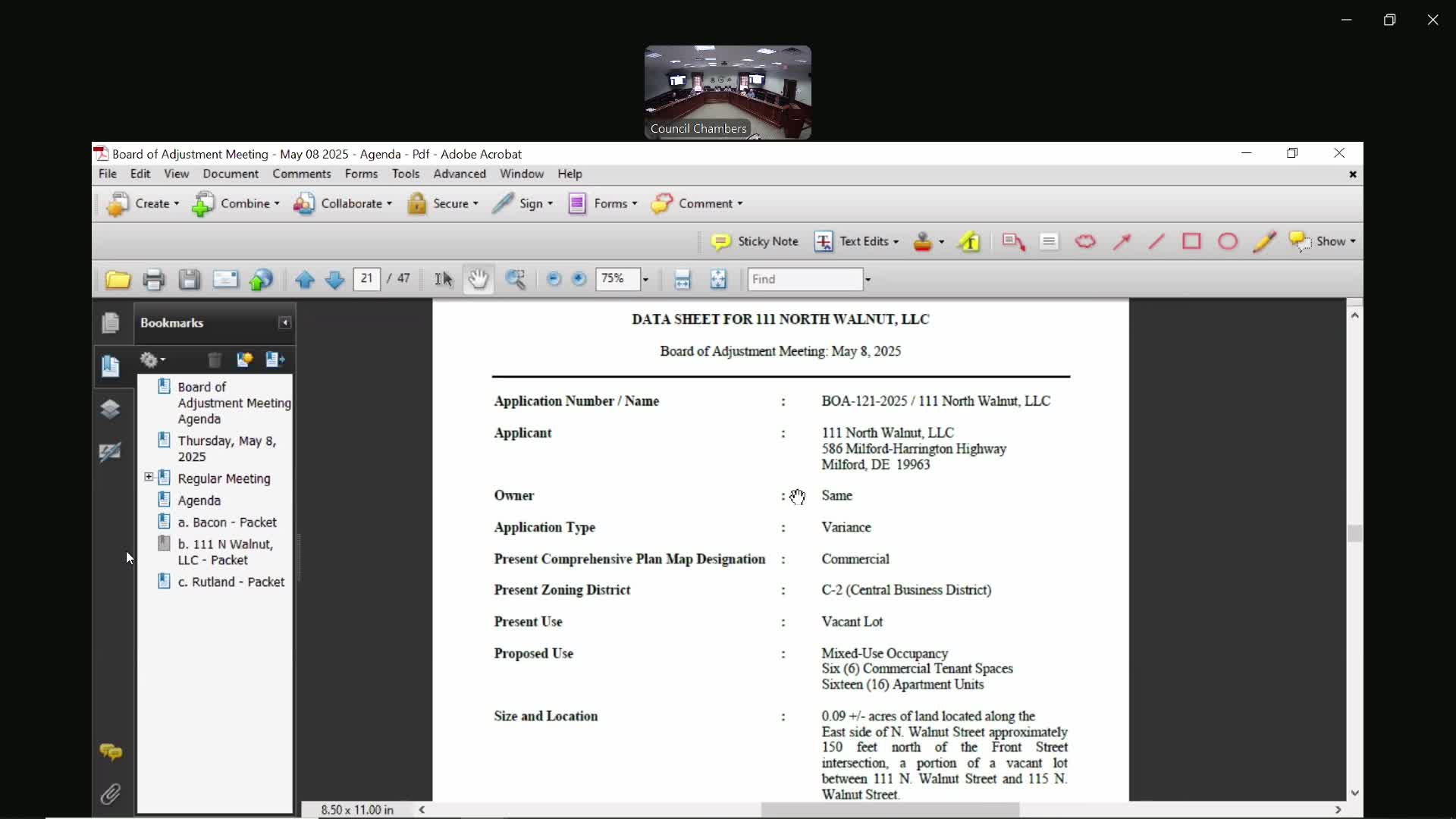 Board grants density but denies height for proposed North Walnut mixed-use building