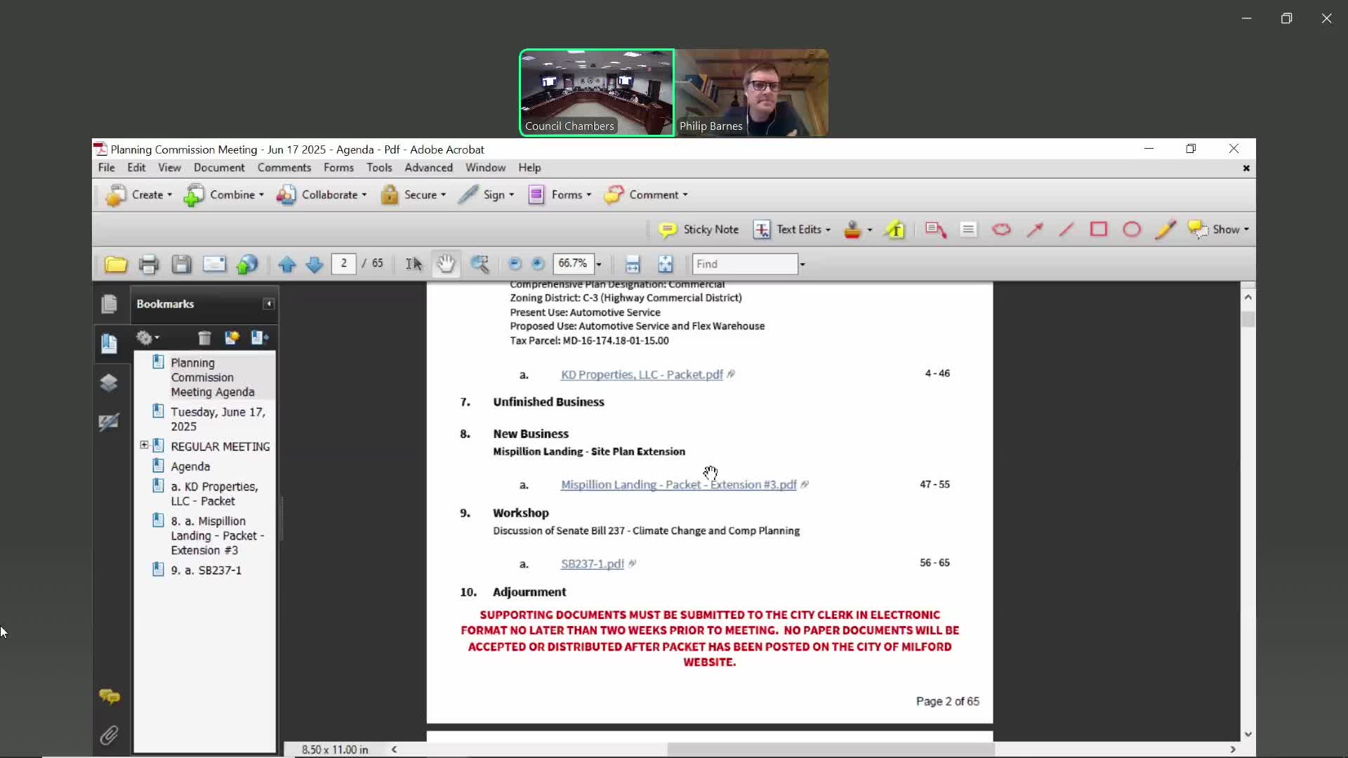 University of Delaware Briefs Milford Planning Commission on SB 237 Climate-Resiliency Requirement for Next Comp Plan