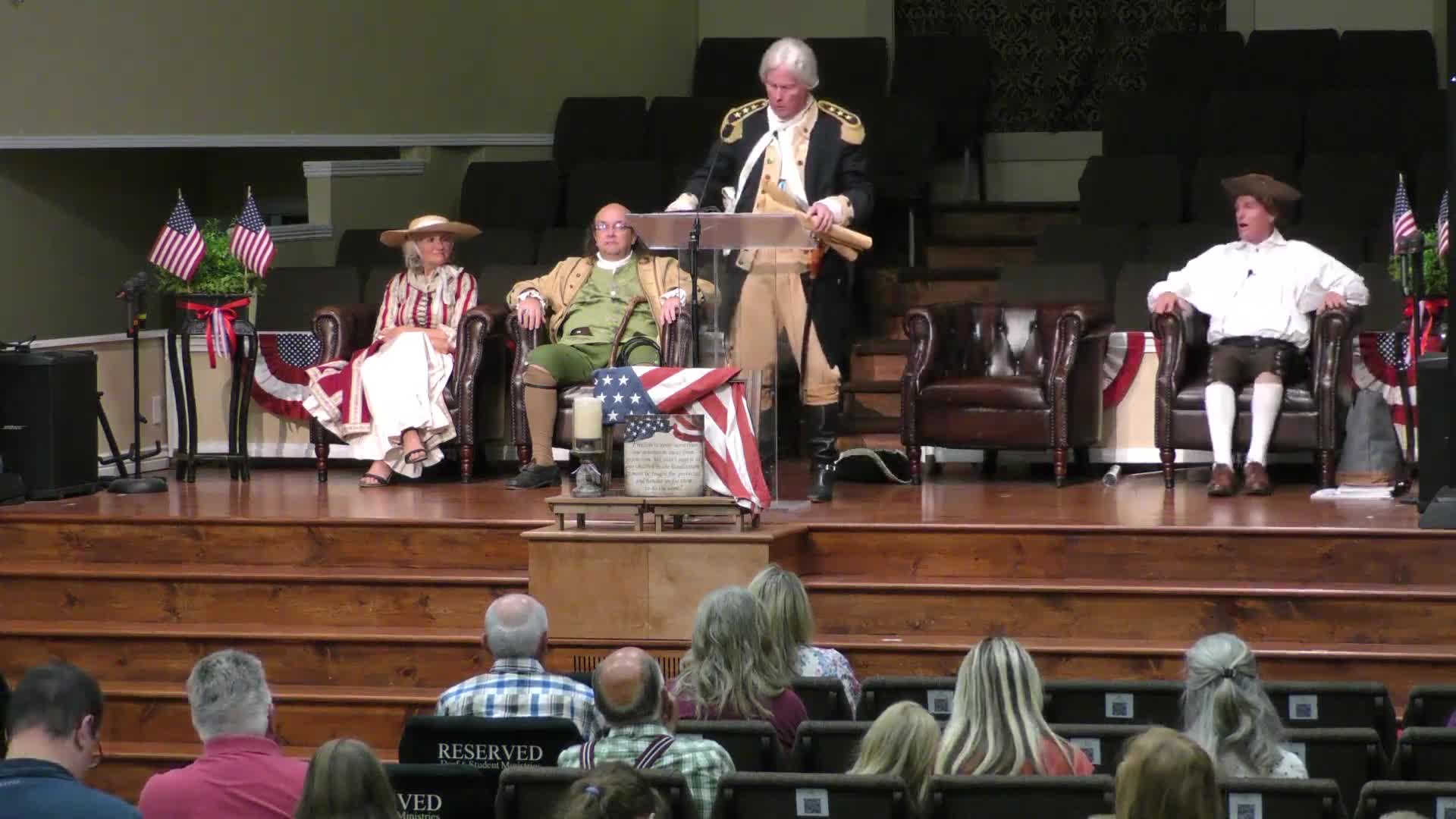 Historical figures discuss miracles and sacrifices at Independence Day event