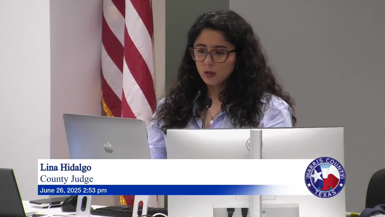 Harris County Commissioners debate flood control funding and CDBG projects impact